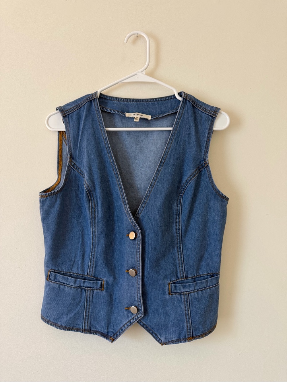 Apricot Lane Denim Vest Tank Top - Blue